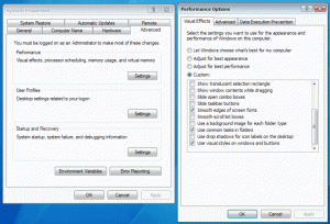 Increase Windows Performance By Changing Visual Effects (XP, Vista & 7)